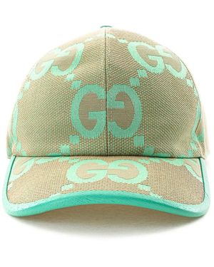 Gucci Jumbo cappello baseball con logo allover - Verde