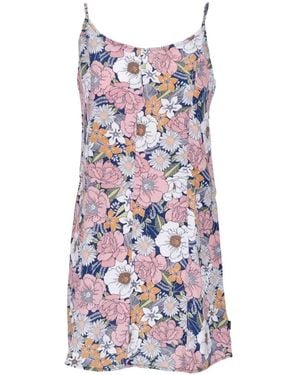 Vans Retro blumiges ärmelloses kurzes kleid - Mehrfarbig