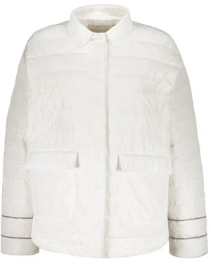 Fabiana Filippi Daunenjacke Mit Druckknopfverschluss - Weiß