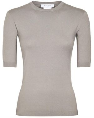 Max Mara Round-Neck Knitwear - Grey