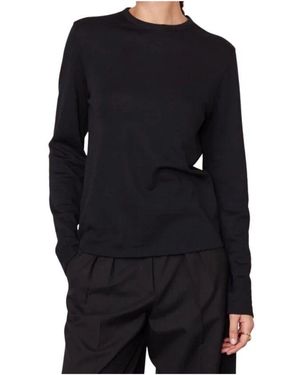 Officine Generale Langarm rundhals shirt - Schwarz