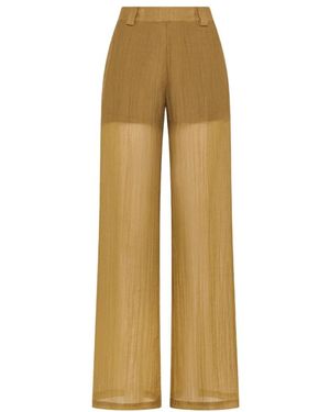 Seventy Wide Trousers - Natural