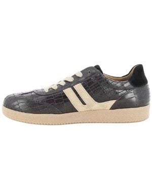 Gabor Schoenen ,Zwart ,Suède Lage Sneaker - Blauw