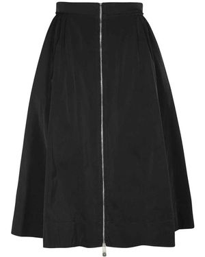 John Richmond Technischer stoffrock mit hoher taille - Schwarz