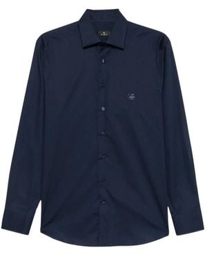 Etro Shirt Roma Logo - Blau
