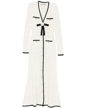 Self-Portrait Kleedjes ,Wit ,Pointelle Bow Cardigan