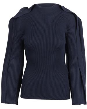 Issey Miyake Truien & Vesten ,Blauw ,Geplooide Top