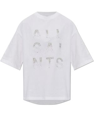 AllSaints Stacks Amelie T-Shirt - Wit