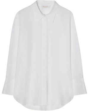 BUSNEL Nora Oversized Poplin Shirt - Wit