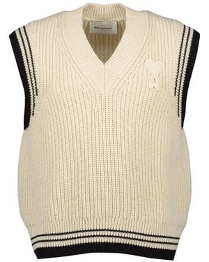 Ami Paris Sleeveless Knitwear - Neutre