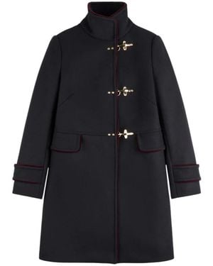Fay Jassen ,Blauw ,Single-Breasted Coats - Zwart