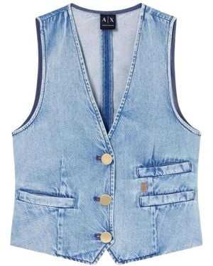 ARMANI EXCHANGE Waistcoats - Blue