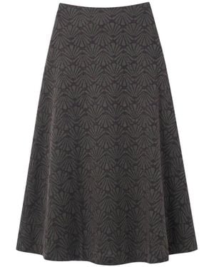 Niu Rokken ,Groen ,Midi Rok - Grijs