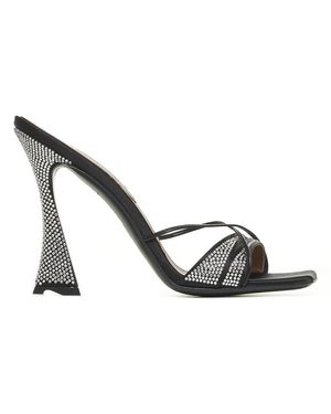 D'Accori Heeled Mules - Metálico