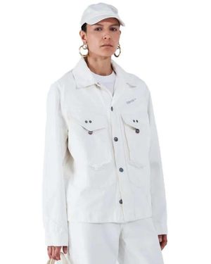 Objects IV Life Jassen ,Wit ,Denim Denim Utility Jacket