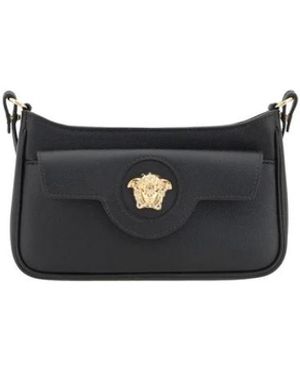 Versace Mini Medusa Leder Schultertasche - Schwarz