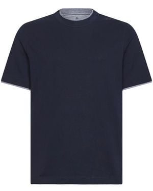 Brunello Cucinelli T-Shirts - Blue