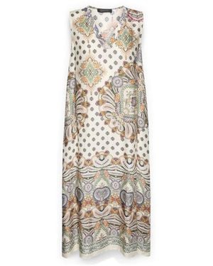 Elena Miro Langes Bedrucktes Kleid - Natur