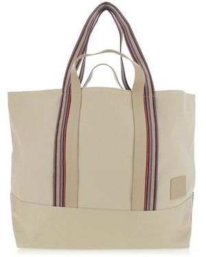 Paul Smith Shopping Tela Manici Riga - Natur