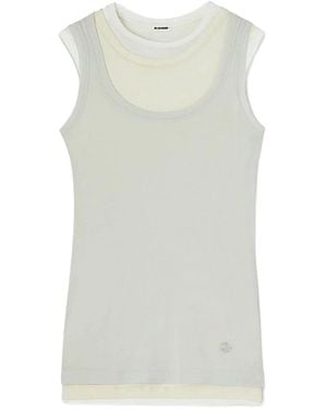 Jil Sander Sleeveless Tops - Grey