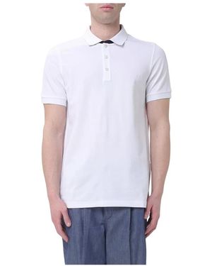 Fay T-Shirts En Poloshirts Wit - Blauw