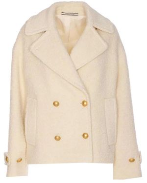 Tagliatore Double-Breasted Coats - Natural