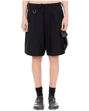Y-3 Korte Broeken ,Zwart ,Polyester Sport Uniform Cargo Shorts