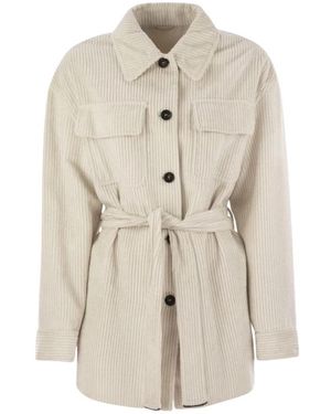 Brunello Cucinelli Belted Coats - Natural