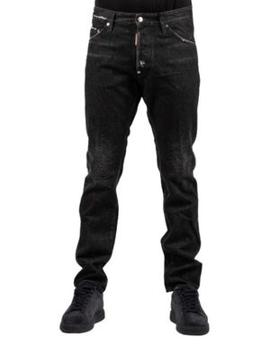 DSquared² Jeans ,Blauw ,Leer Teddy Jeans - Zwart