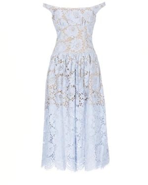 Self-Portrait Midi Dresses - Blauw