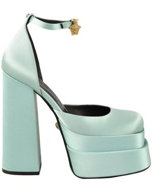 Versace Colección De Zapatos De Satén, Mujer, Talla - Verde