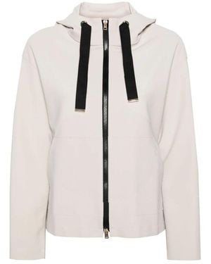 Herno Jassen ,Grijs ,Hooded Jacket - Wit