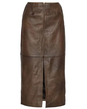 ROTATE BIRGER CHRISTENSEN Leather Skirts - Brown