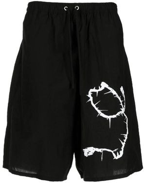 JORDANLUCA Long Shorts - Black
