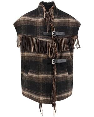 Isabel Marant Weste Im Madras-Muster - Schwarz