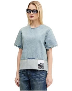 Moschino Lichtgewicht Denim Blouse - Blauw