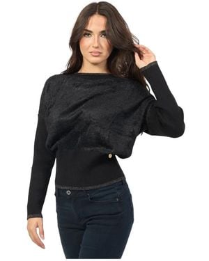 Yes-Zee Round-Neck Knitwear - Negro
