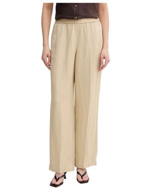 GANT Linnen Blend Broek - Naturel