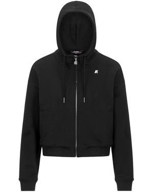K-Way Hoodies & Sweatvesten ,Zwart ,Zip-Throughs