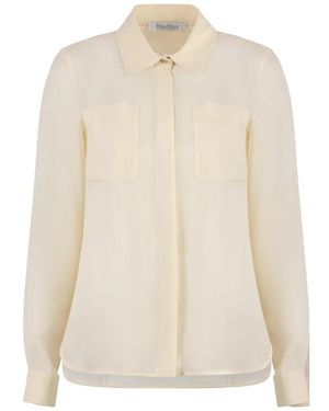 Max Mara Vongola Zijden Blouse - Wit