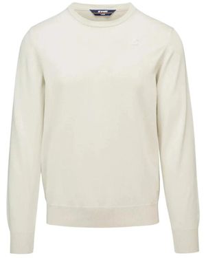 K-Way Round-Neck Knitwear - White