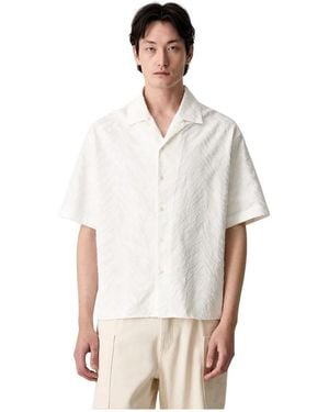KENZO Overhemden ,Katoen Tiger Hawaiian Short Sleeve Shirt - Wit