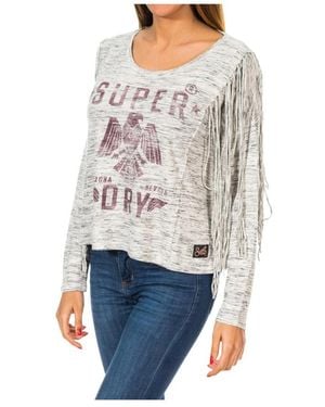 Superdry Long Sleeve Tops - Gris