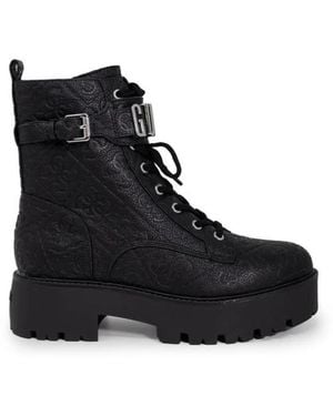 Guess Lace-Up Boots - Black