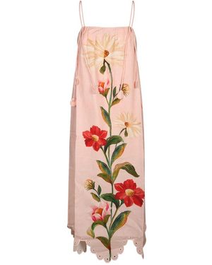 Barbour Kleedjes ,Roze ,Katoen Bromelia Midi Jurk