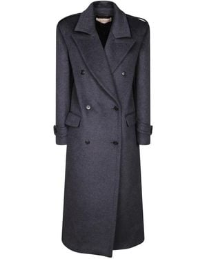 Blanca Vita Double-Breasted Coats - Blue