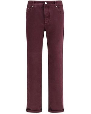 Brunello Cucinelli Straight Jeans - Rouge