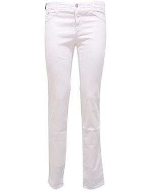 Armani Slim Fit Comfort Fabric Orchid Hose - Weiß