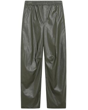 MM6 by Maison Margiela Leather Trousers - Grey