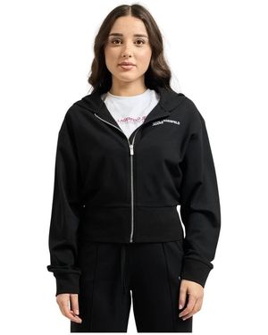 KARL LAGERFELD Sweatshirt Met Ritssluiting - Zwart